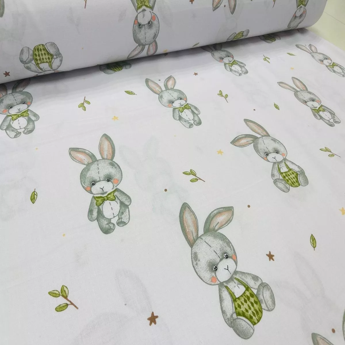100-cotton-fabric-long-eared-rabbits-125-g-m 100% Cotton fabric – long-eared rabbits 125 g/m