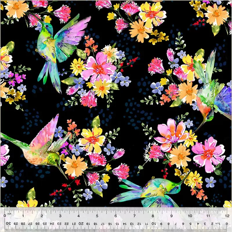108-quilt-back-whistler-studios-54323w-2-black-pretty-pollinators-cotton 108″ Quilt Back Whistler Studios 54323W-2 Black Pretty Pollinators Cotton
