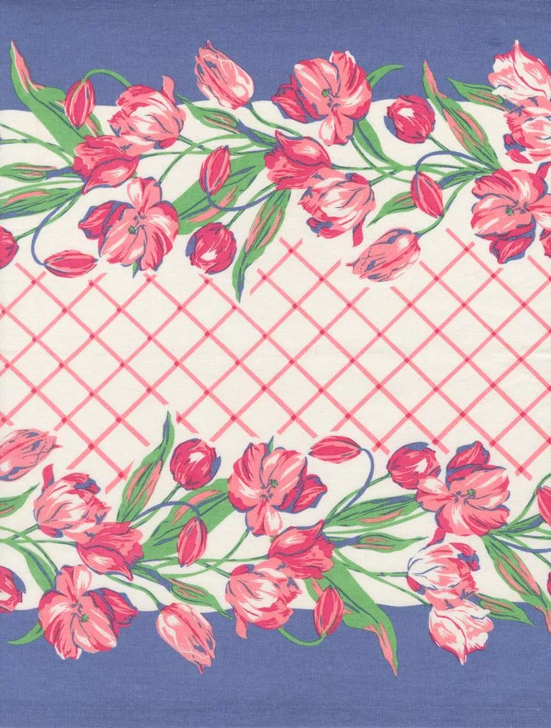 16" Classic Retro Floral Tulips 920 318 Moda Toweling#1