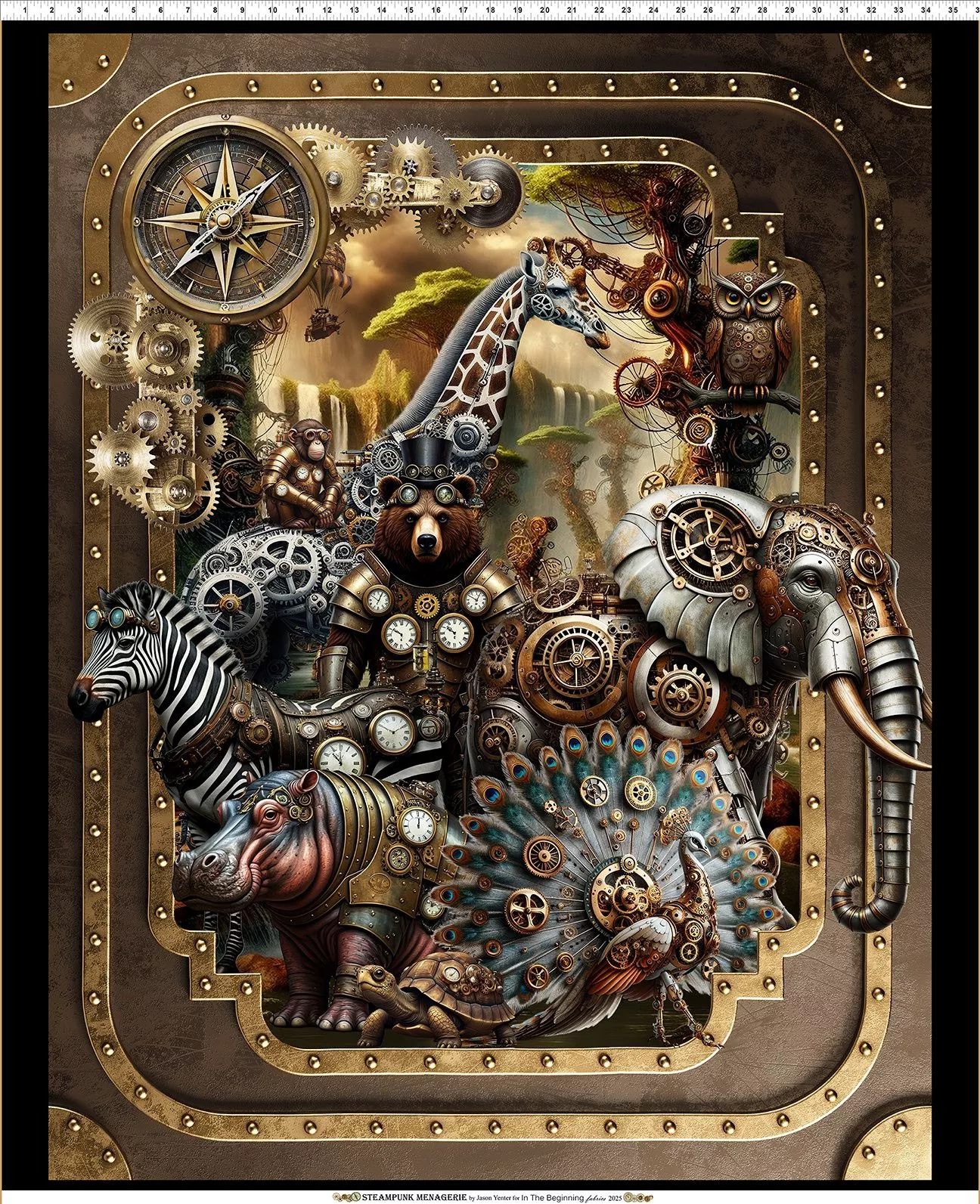 1st-1-large-panel-multi-36-x-42-steampunk-menagerie 1ST 1 Large Panel - Multi 36" x 42" - Steampunk Menagerie