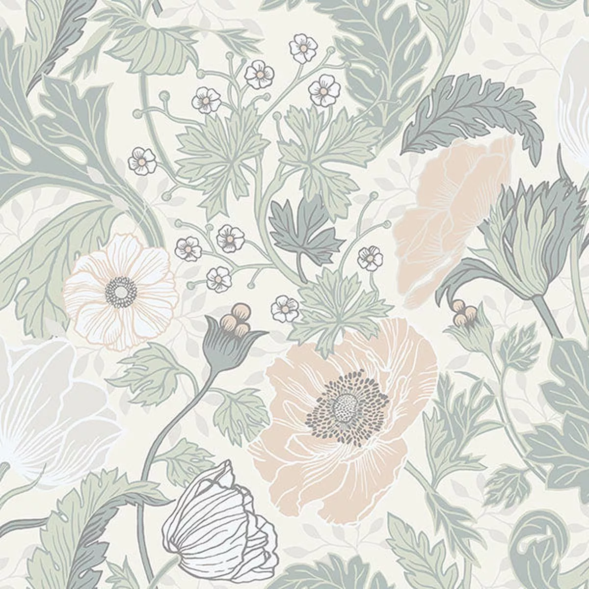 2948-33000-anemone-light-grey-floral-wallpaper 2948-33000 Anemone Light Grey Floral Wallpaper