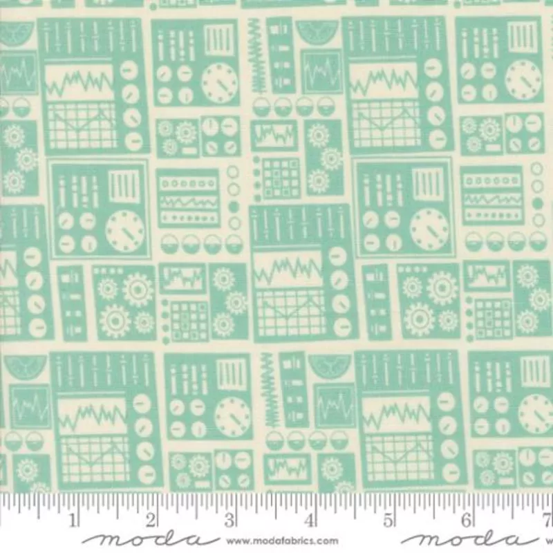 321 Blast Off Dashboard Cotton Fabric -Blue Nebula 20953 17