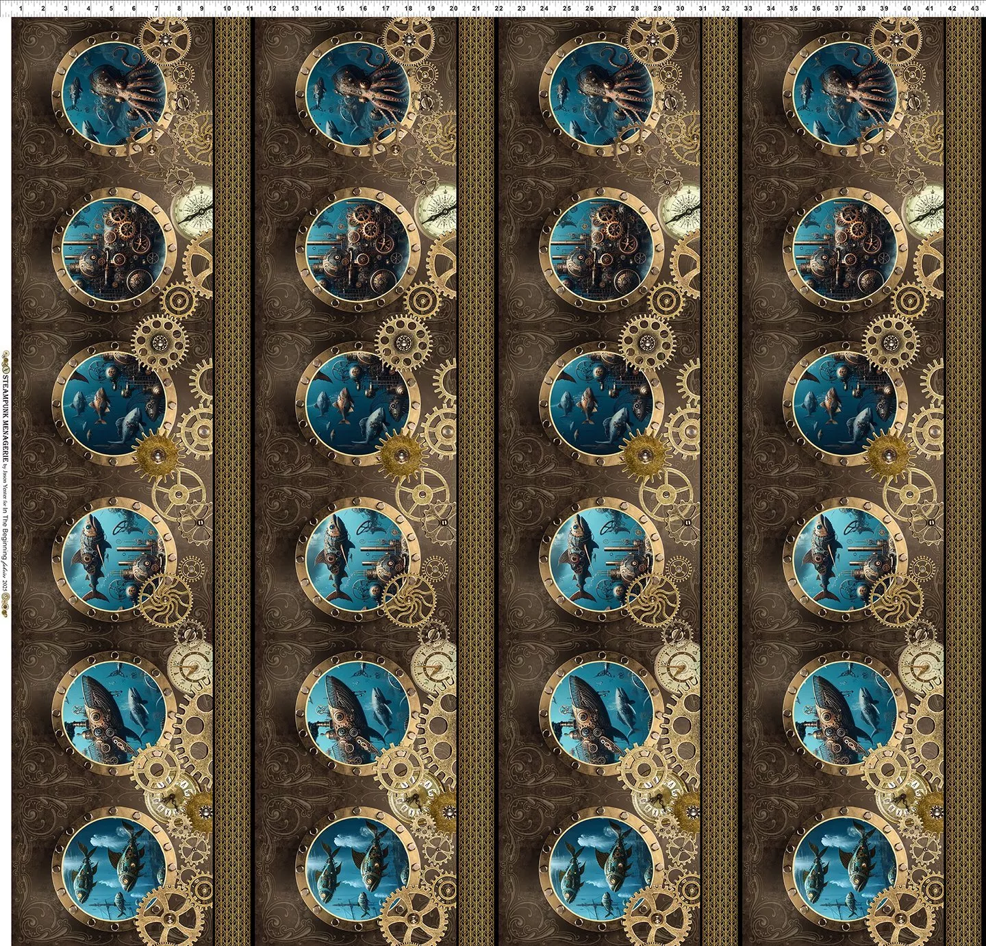3st-1-border-multi-steampunk-menagerie 3ST 1 Border - Multi - Steampunk Menagerie