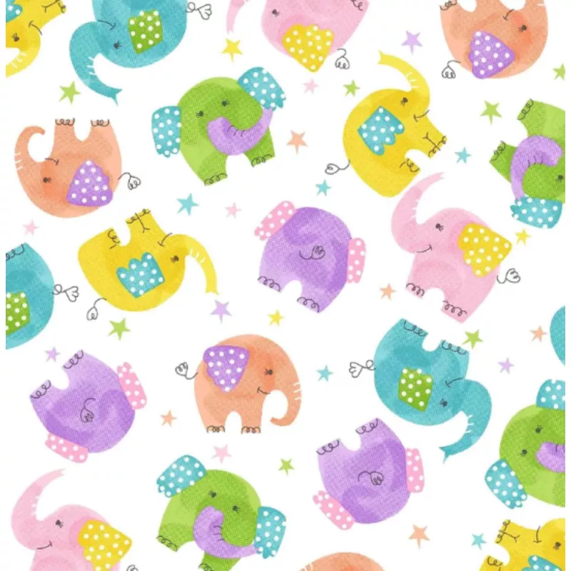 44-flannel-elephants-100-cotton 44″– Flannel – Elephants- 100% Cotton