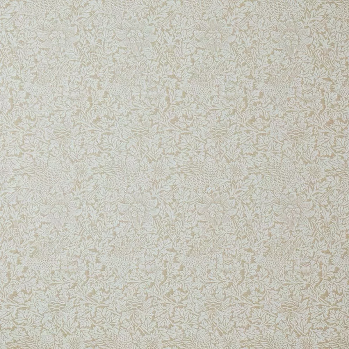 7890 Bird And Anemone Woven 2 Almond