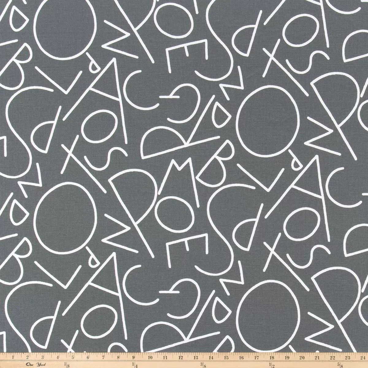 abc-black-flame-white-fabric-by-premier-prints ABC Black Flame/White Fabric By Premier Prints