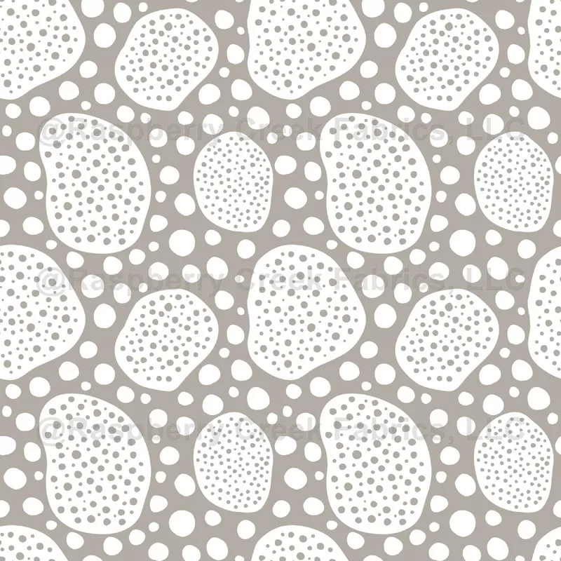 Abstract Blobs in Beige and White – Medium