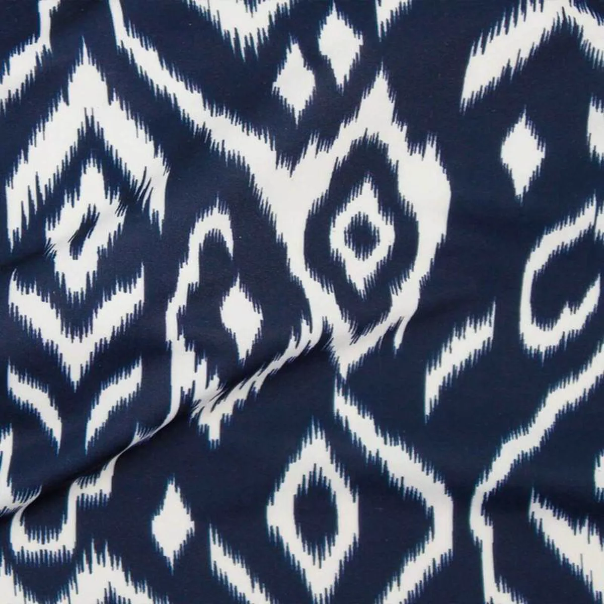 abstract-ikat-lycra-navy-white Abstract Ikat Lycra Navy White