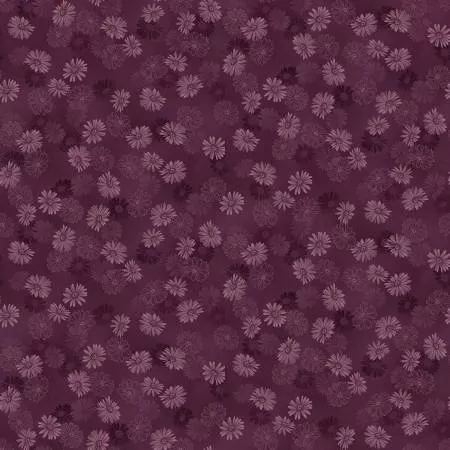 Aubergine Pressed Daisies Flossies Flowers