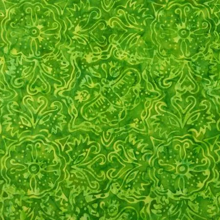Batiks Rainbow Brights || Green Apple