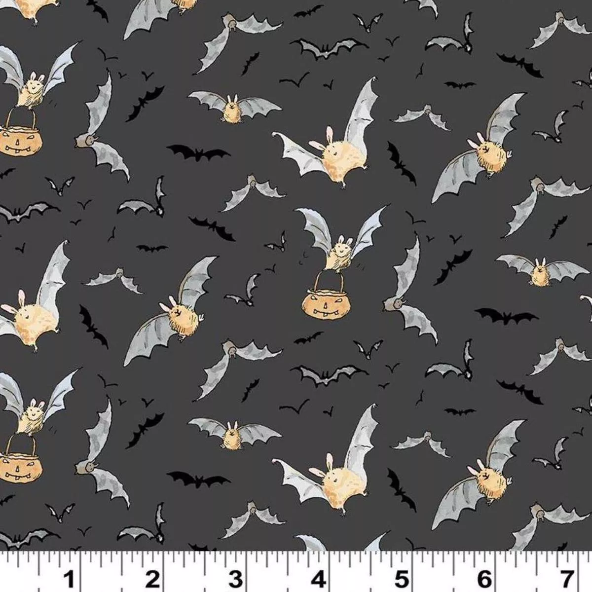Bats Dark Gray by Anita Jeram