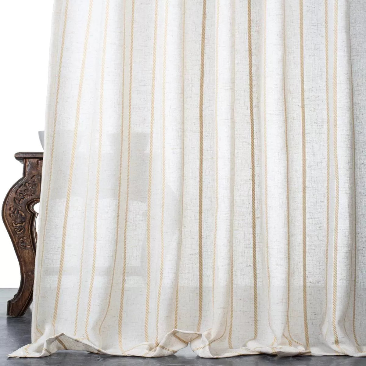 birch-bark-fabric-by-yard-white-mustard-beige ‘Birch Bark’ Fabric by the Yard (White/ Mustard Beige)
