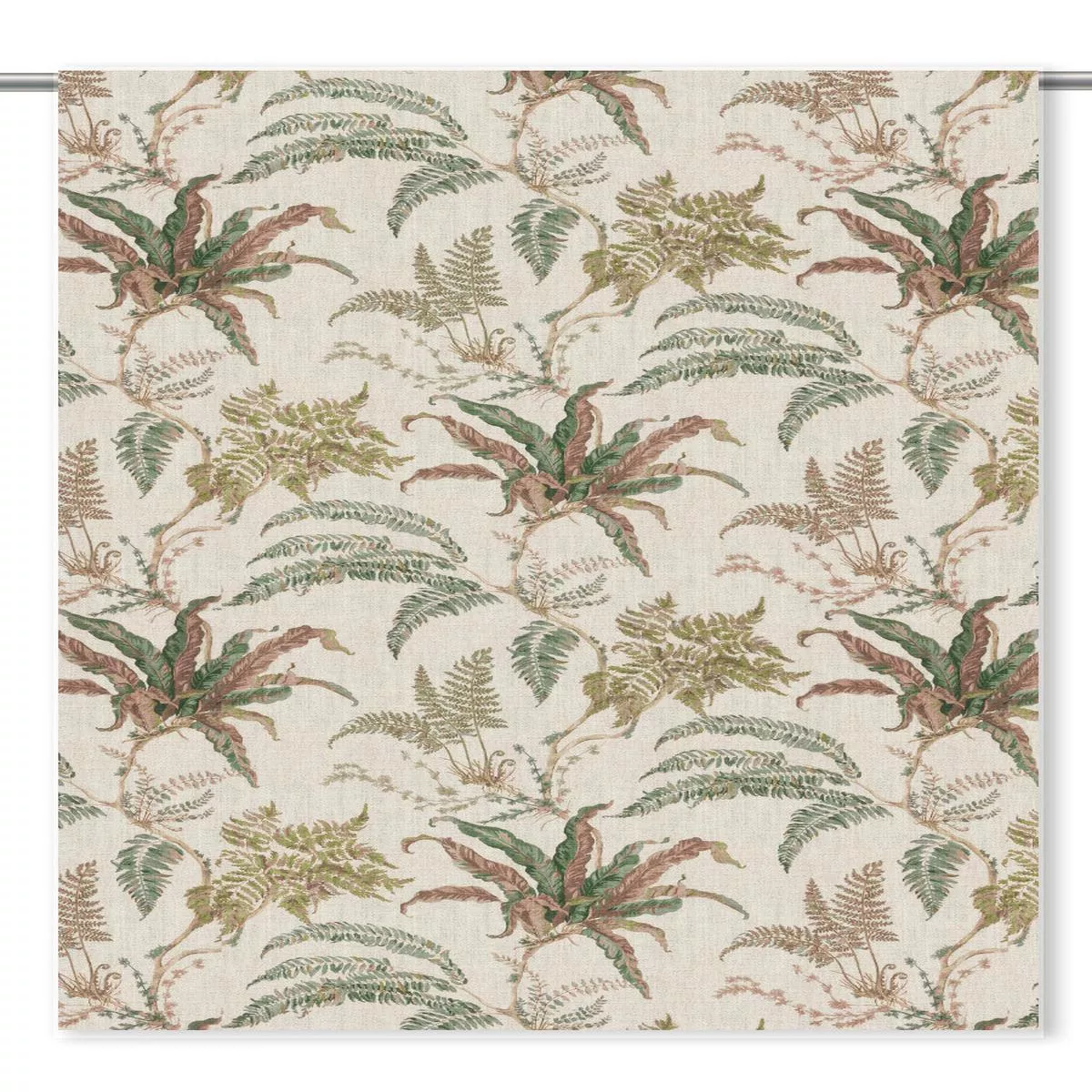 bishnoi-fabric-by-yard-pale-beige-fern-green-brownish-red ‘Bishnoi’ Fabric by the Yard (Pale Beige/ Fern Green/ Brownish Red)