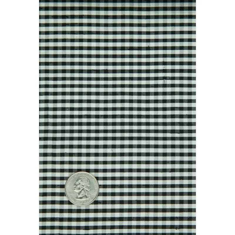 black-gingham-shantung-639-fabric Black Gingham Shantung 639 Fabric