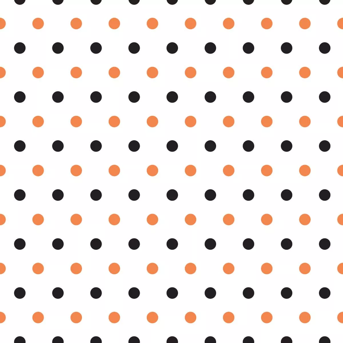 black-soft-orange-polka-dots-fabric Black And Soft Orange Polka Dots Fabric