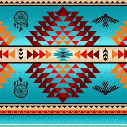 blanket-stripe-turquoiseelizabeth-s-studio-536-tur Blanket Stripe TurquoiseElizabeth's Studio 536-TUR