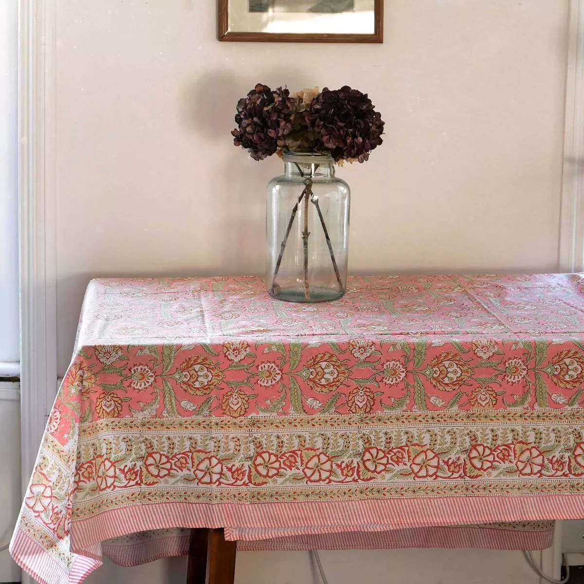 block-print-tablecloth-feather Block Print Tablecloth – Feather