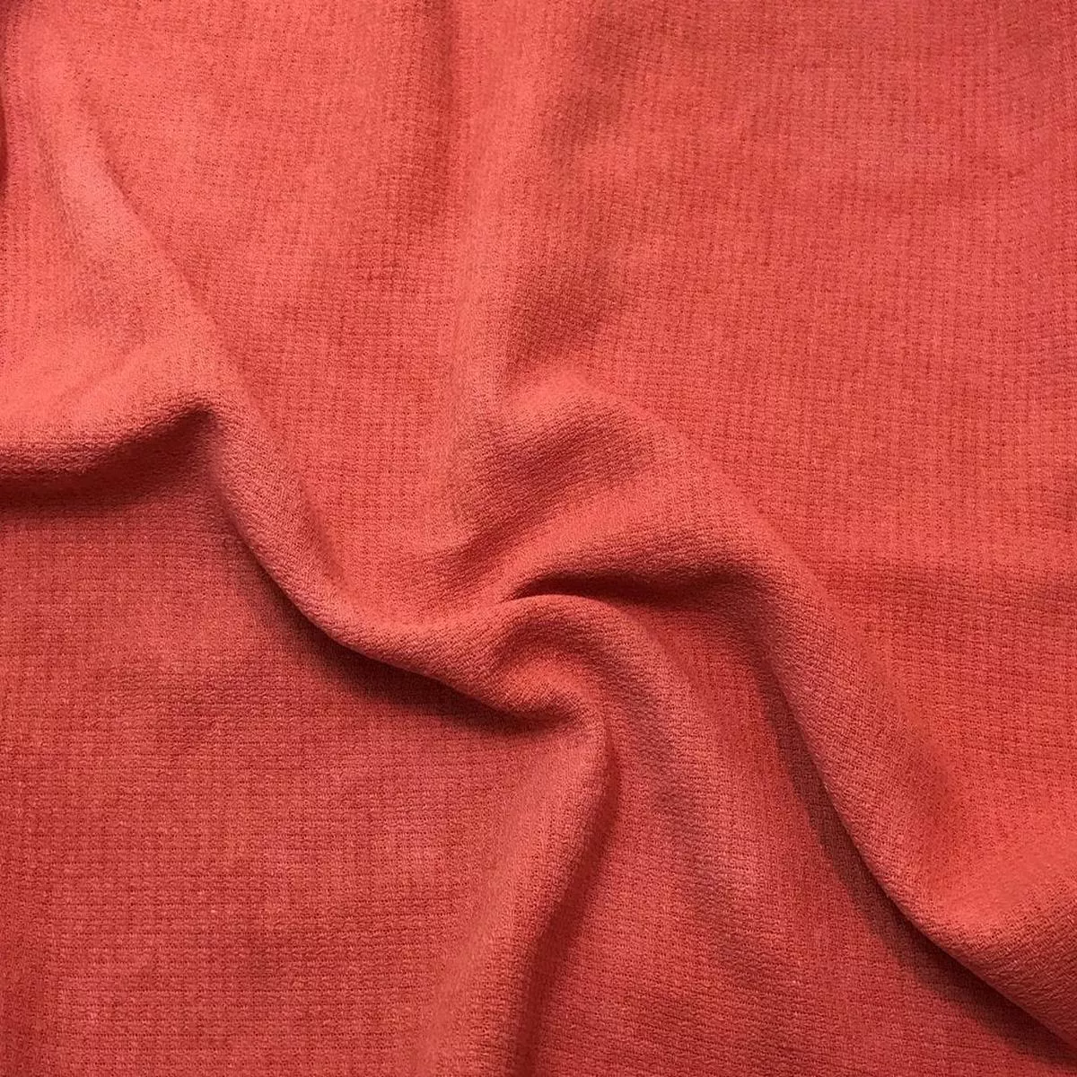 Blood Orange – Hand Dyed Squares Weave Silk Noil