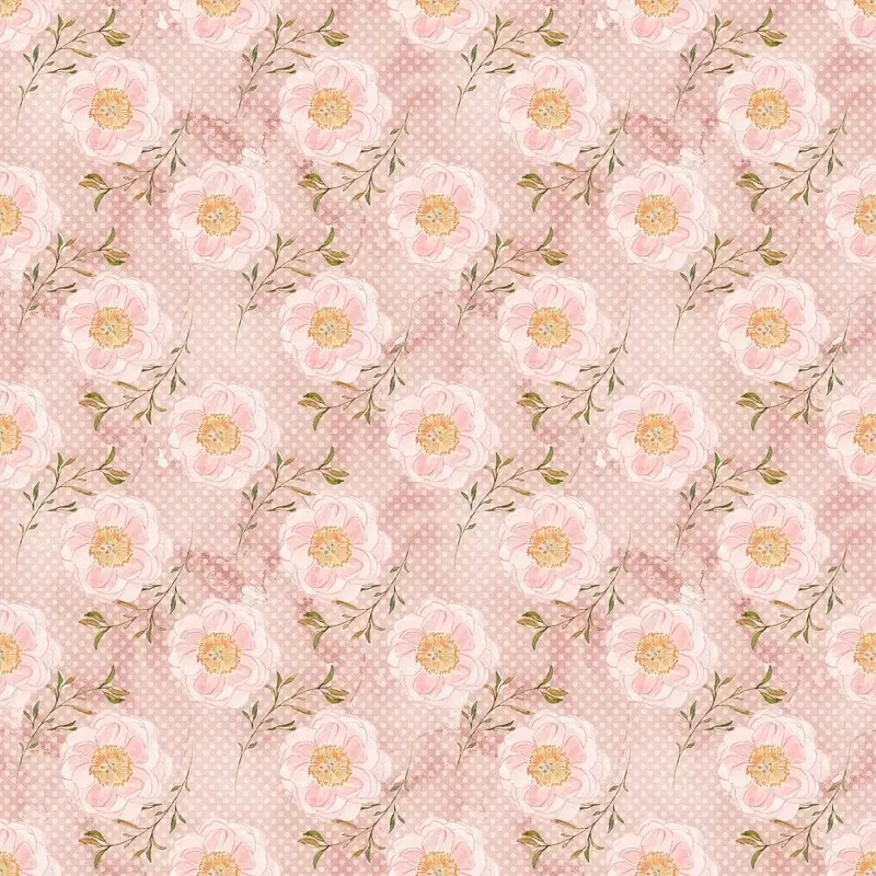 blushing-peony-polka-dots-fabric-pink Blushing Peony & Polka Dots Fabric – Pink