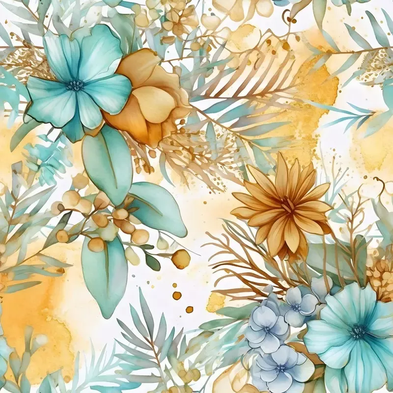 boho-beach-botanical-variation-20-fabric Boho Beach Botanical Variation #20 Fabric