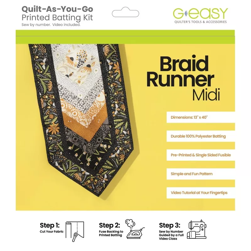 braid-runner-midi-quilt-as-you-go-batting-kit-pattern Braid Runner Midi – Quilt As You Go Batting Kit Pattern