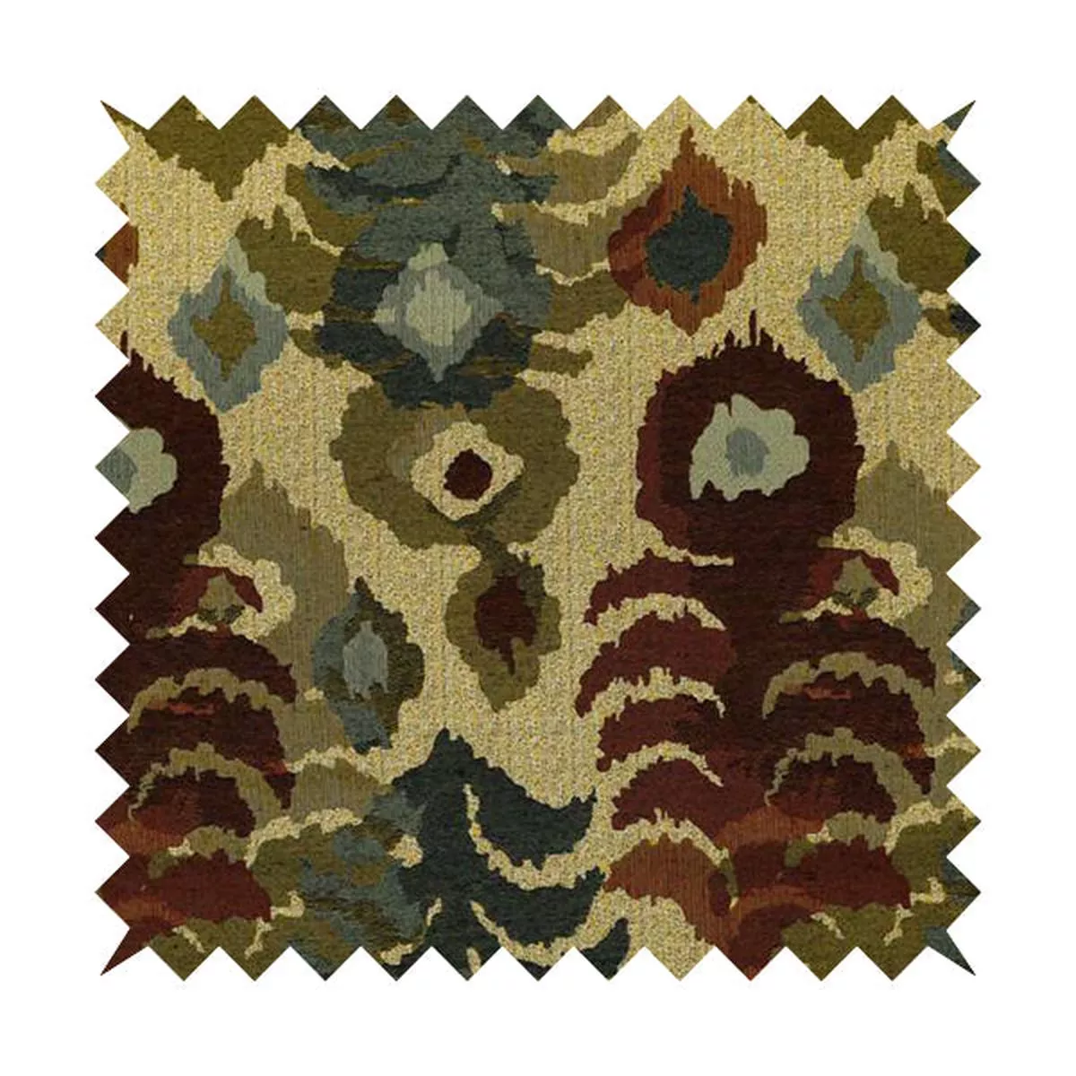 Bruges Life Wild Jungle Stripe Pattern Red Blue Green Jacquard Upholstery Fabrics CTR-712