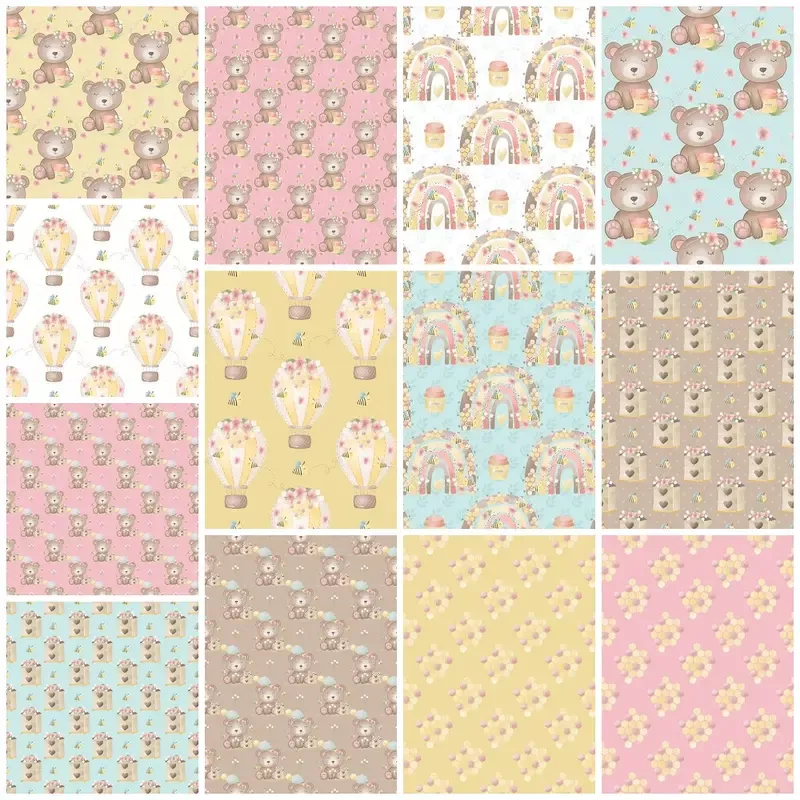 Bumble Bee Bear Fat Quarter Bundle – 13 Pieces