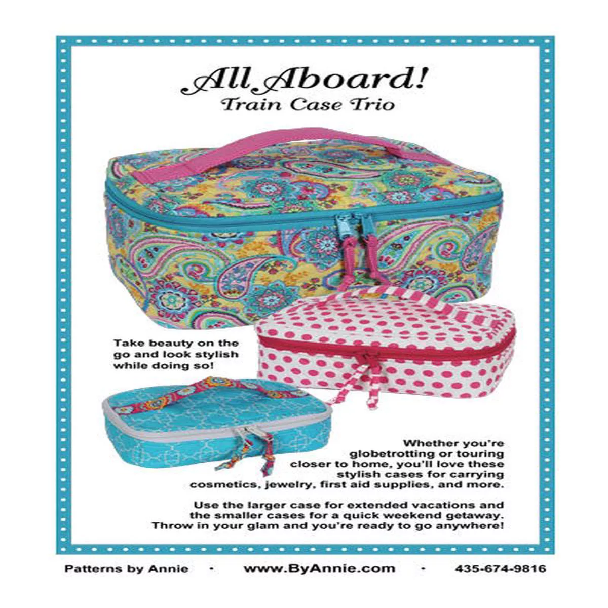 byannie8217s-all-aboard-train-case-trio-pattern-pba244 ByAnnie8217s All Aboard Train Case Trio Pattern PBA244