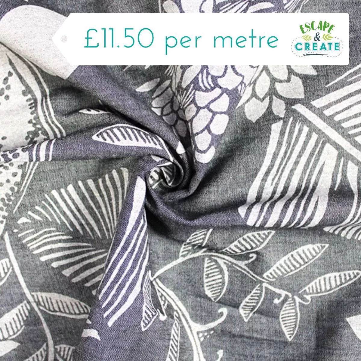 chambray-by-little-johnny-with-tropical-leaves Chambray by Little Johnny with Tropical Leaves