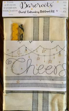cheers-embroidery-dishtowel-kit Cheers! Embroidery Dishtowel Kit