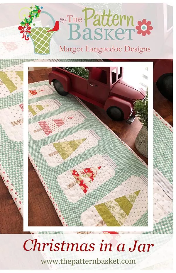 christmas-in-jar-table-runnerpattern-basket-tpb-1812 Christmas In A Jar Table RunnerPattern Basket TPB-1812