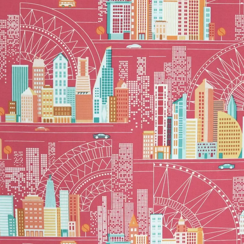 cityscape-day-fabric-collection-city-cerise Cityscape Day Fabric Collection – City Cerise