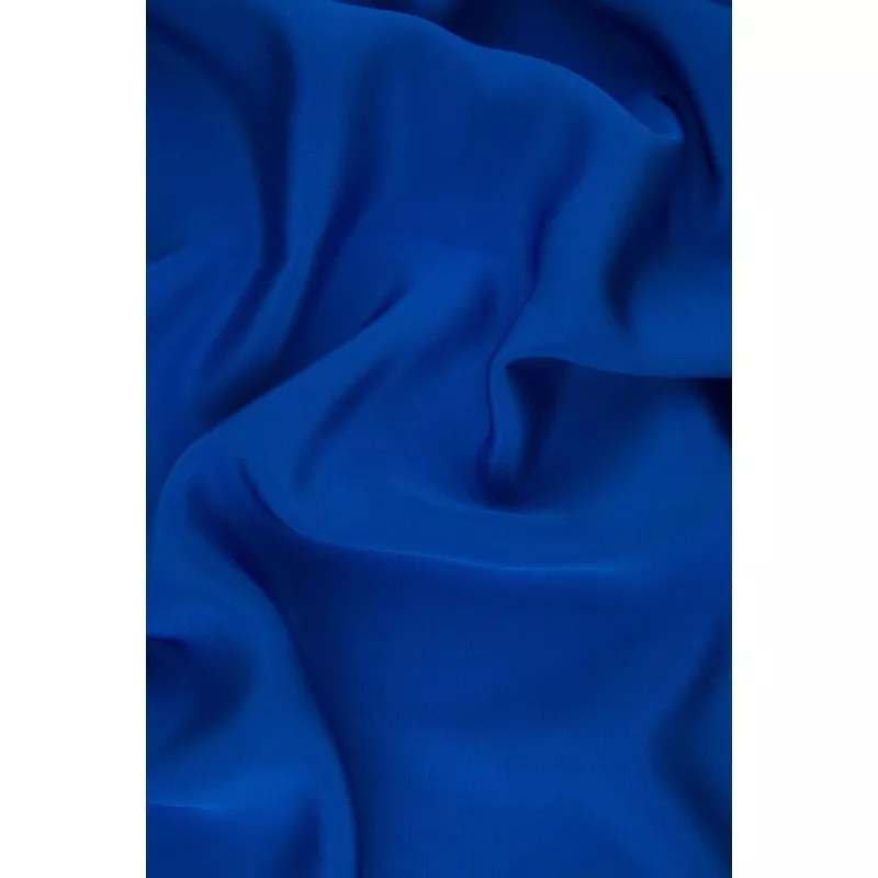 Cobalt Blue Silk 4-Ply Crepe Fabric
