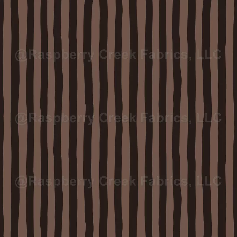 Coffee Brown & Dark Brown Wonky Stripes
