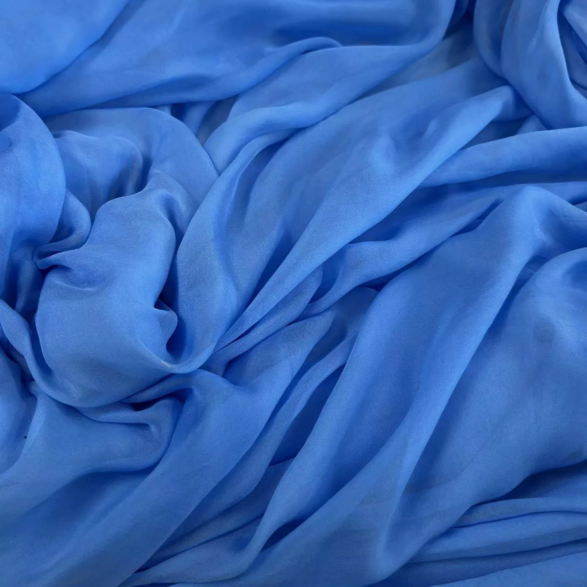 Cornflower Blue – Hand Dyed Soft Silk Organza