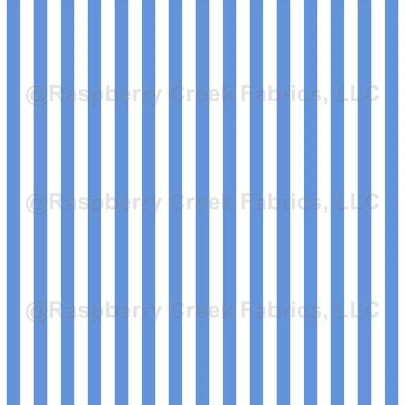 Cornflower Blue & White Stripes