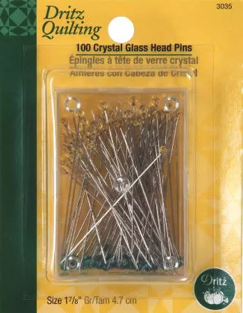 Crystal Glasshead Pins 1-7/8in 100ct