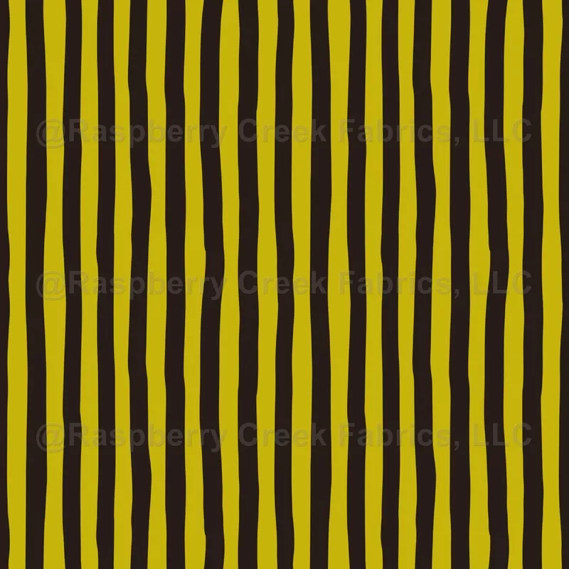 Dark Yellow & Dark Brown Wonky Stripes