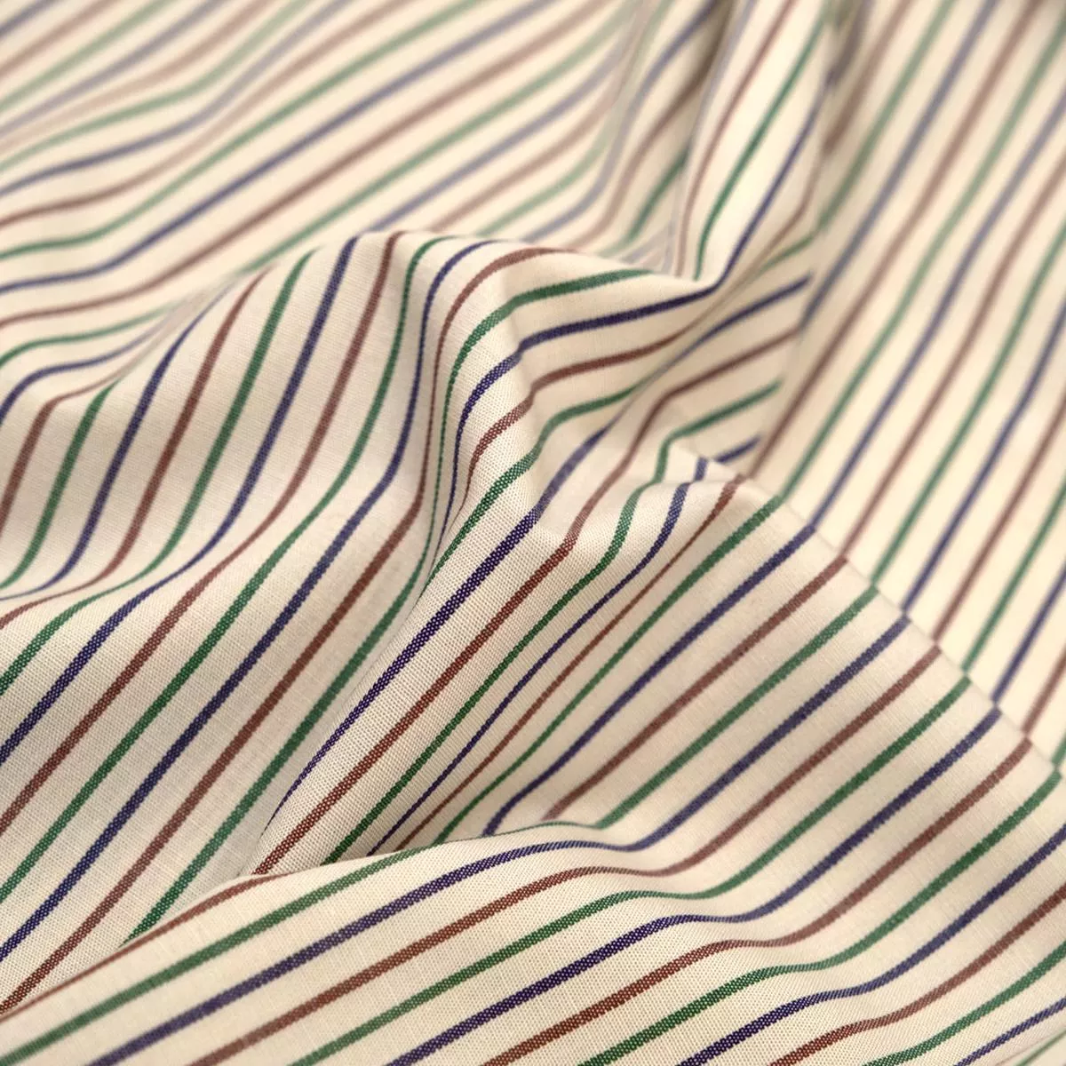 deadstock-stripe-cotton-shirting-ivory-emerald-brick Deadstock Stripe Cotton Shirting – Ivory/Emerald/Brick
