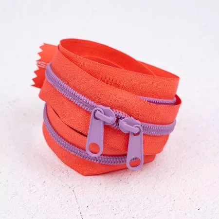 Double Pull Handbag Zipper 30 Inches Lavender Citrus