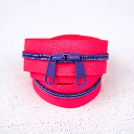 Double Pull Handbag Zipper 30 Inches Raspberry Rave