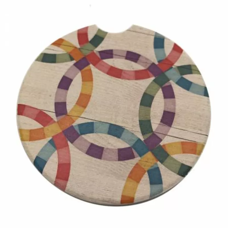 double-wedding-ring-car-coaster-car4 Double Wedding Ring Car Coaster – CAR4