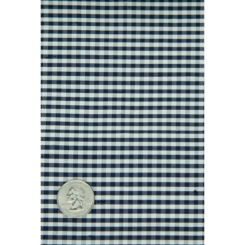 dress-blues-gingham-shantung-638-fabric Dress Blues Gingham Shantung 638 Fabric