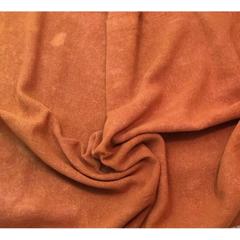 dusty-orange-hand-dyed-poplin-gauze-silk-noil Dusty Orange – Hand Dyed Poplin Gauze Silk Noil