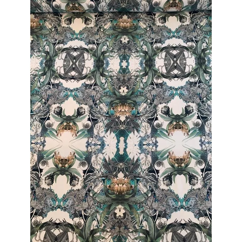 ethnic-abstract-printed-silk-crepe-de-chine-grey-green-white-multi Ethnic-Abstract Printed Silk Crepe de Chine – Grey / Green / White / Multi