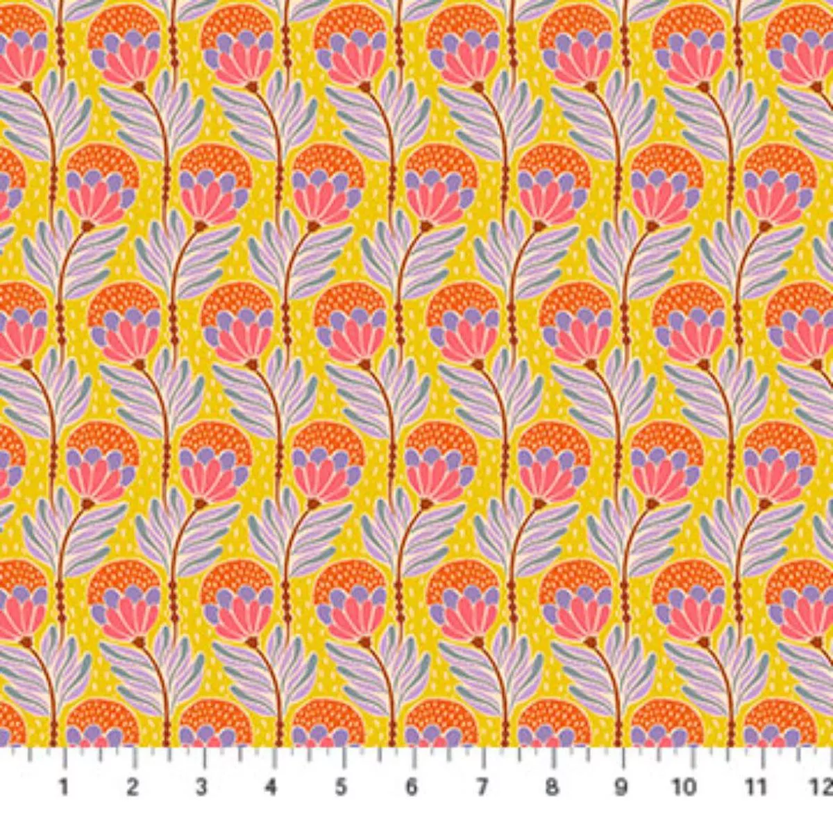 feathery-floral-saffron-by-anna-maria-textiles Feathery Floral Saffron by Anna Maria Textiles