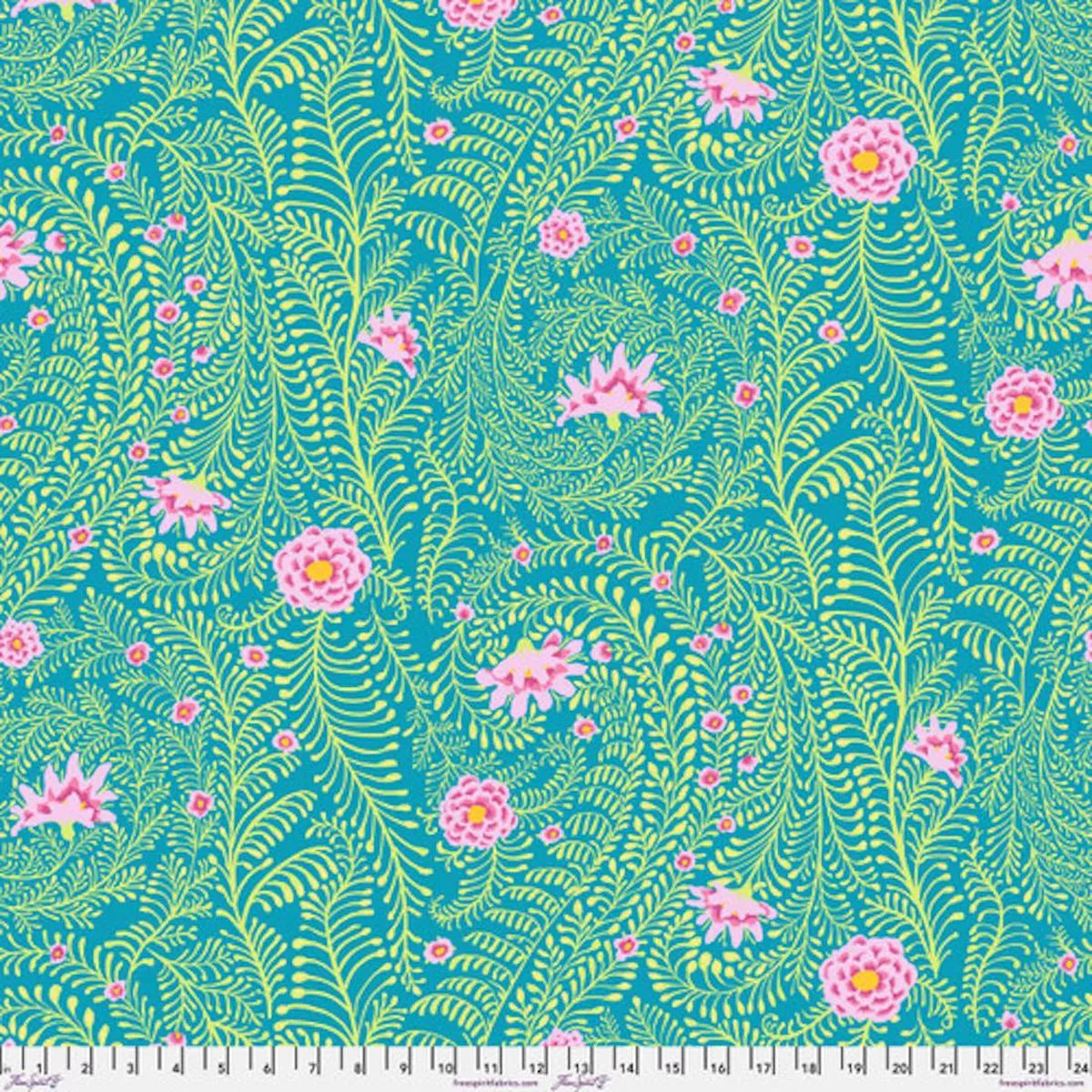 Ferns Turquoise by Kaffe Fassett