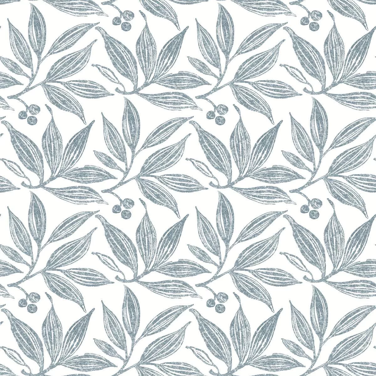FH4064 Duck Egg Chokeberry Block Print Wallpaper