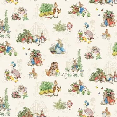 Flannel Peter Rabbit & Friends Characters Cloud