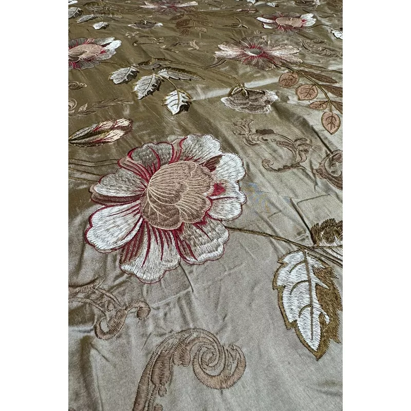flower-on-vanilla-gold-embroidered-silk Flower on Vanilla Gold Embroidered Silk